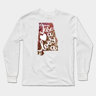 Tuscaloosa Alabama Map Long Sleeve T-Shirt